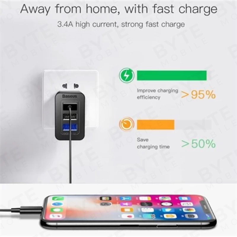 شارژر دیواری 3 پورت بیسوس Baseus Duke Universal Travel Charger