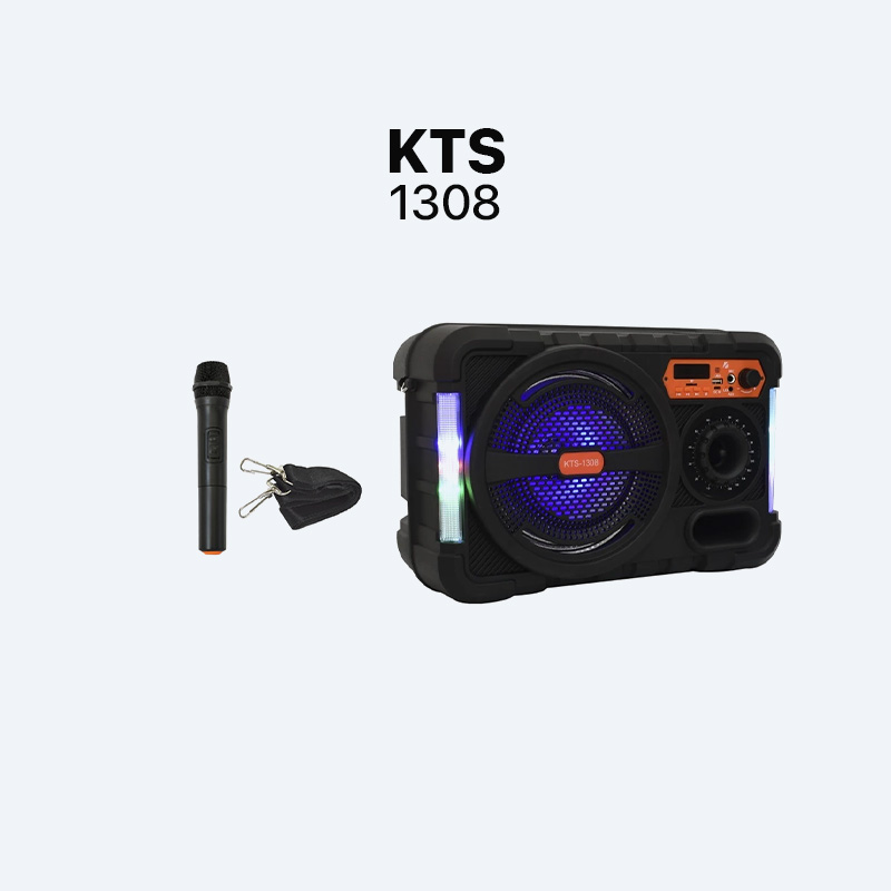 اسپیکر بلوتوثی قابل حمل مدل KTS-1308 به همراه میکروفون بی سیم